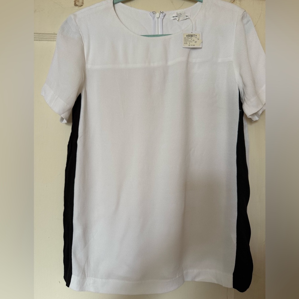 Club Monaco White Short Sleeve Top